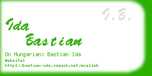 ida bastian business card